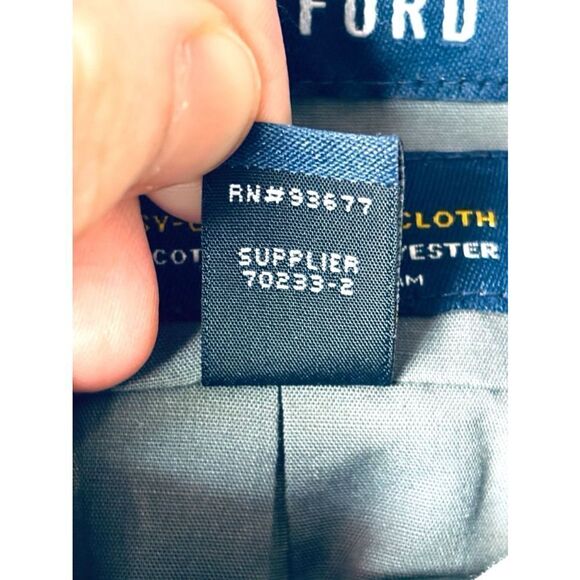 Stafford Mens 2XL Travel Easy Care Broadcloth Long Sleeve Dress Shirt •Button Up - Picture 7 of 9